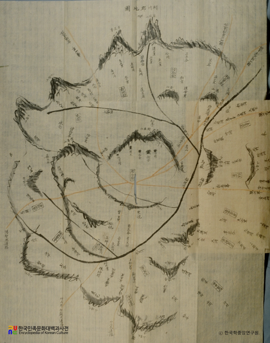 이천부읍지 중 고지도