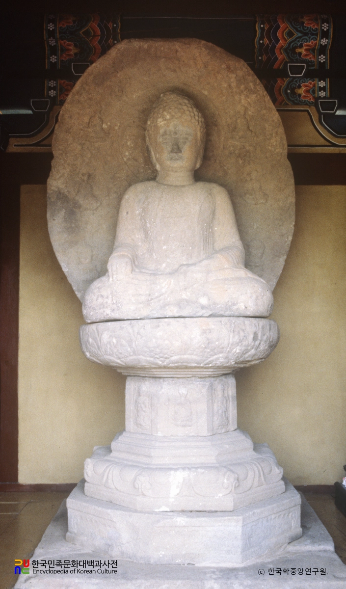 구미 해평리 석조 여래 좌상