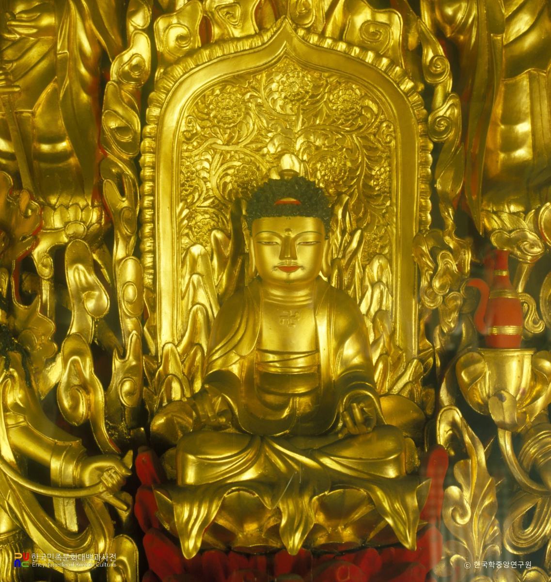 서울 경국사 목각아미타여래설법상