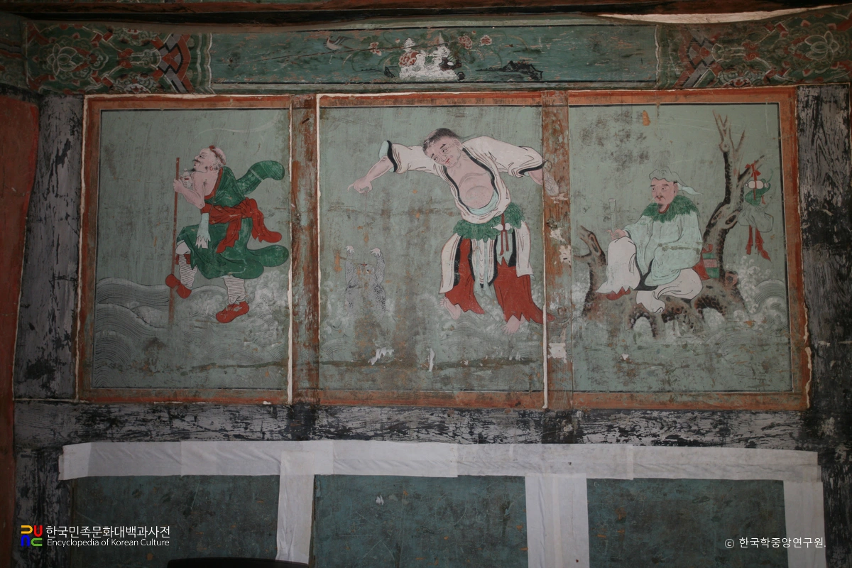 공주 마곡사 대광보전 내부 벽화