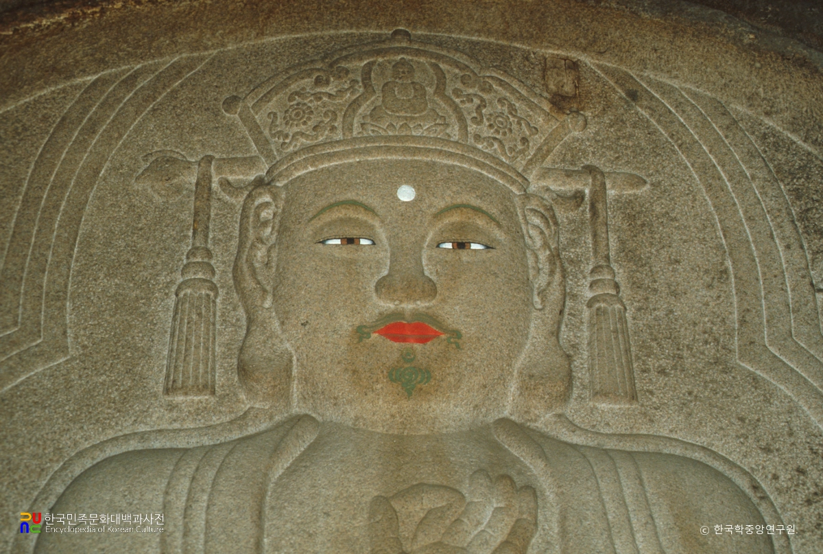 서울 안양암 마애관음보살좌상