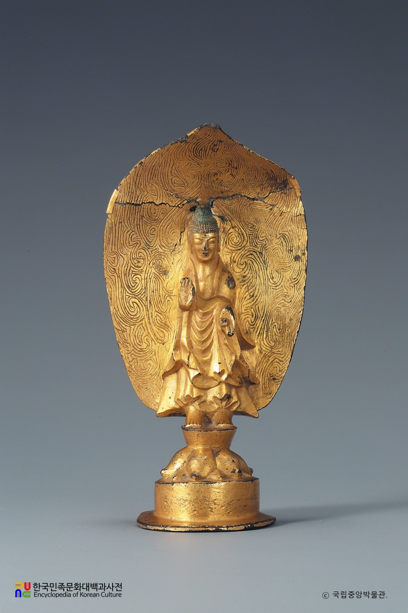 금동 연가7년명 여래 입상