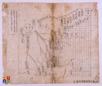 유성룡 종가 유물 중 유성룡 유물 - 동국지도 서애선생 수택본