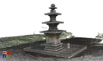 서천 성북리 오층석탑 북서면(3D)