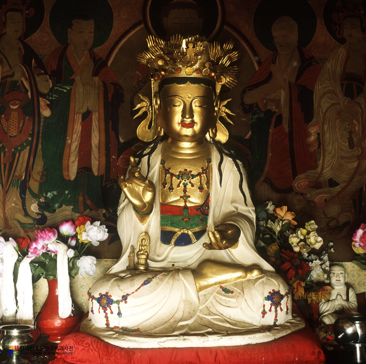 청양 운장암 금동 보살 좌상