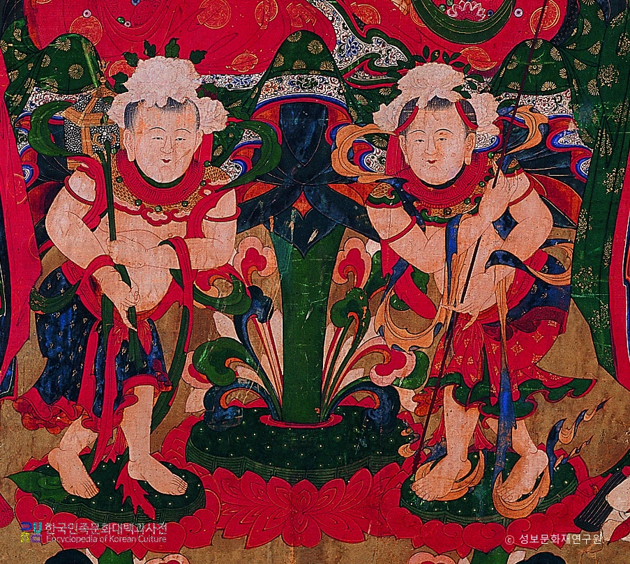 서울 개운사 지장시왕도 선악동자