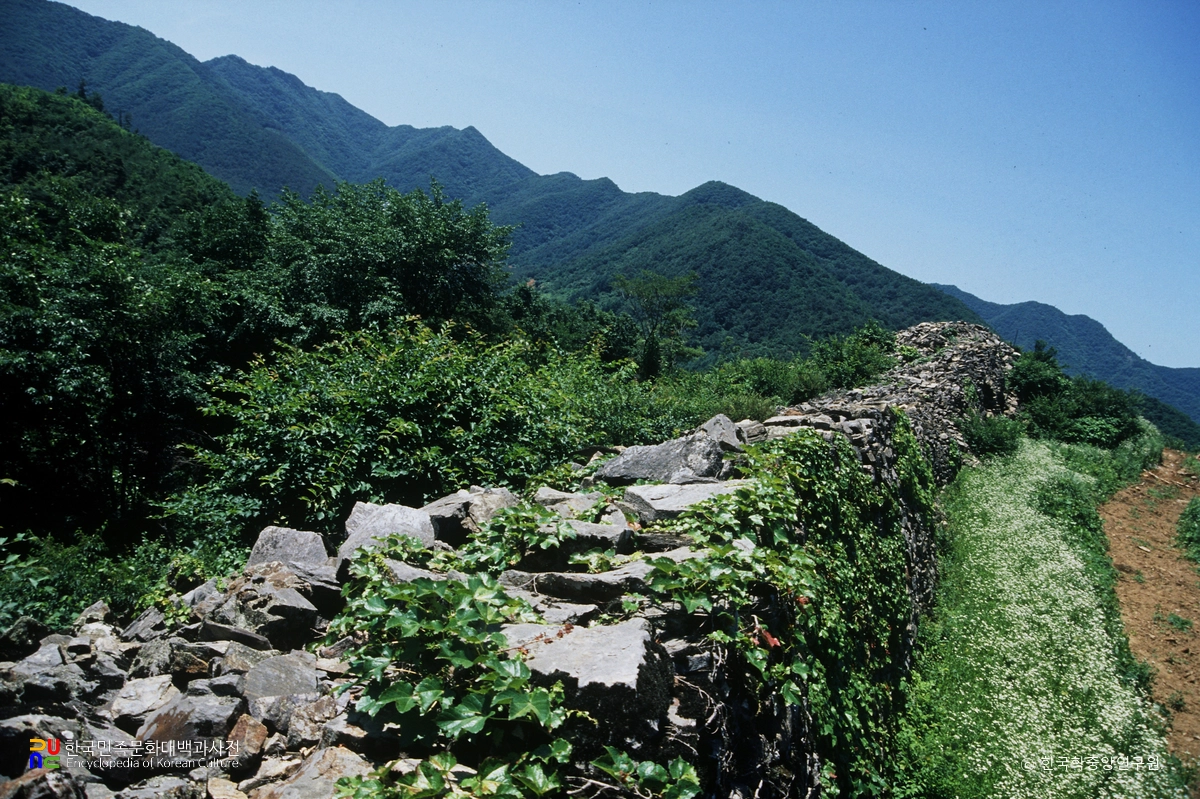 정선 고성리 산성 성벽
