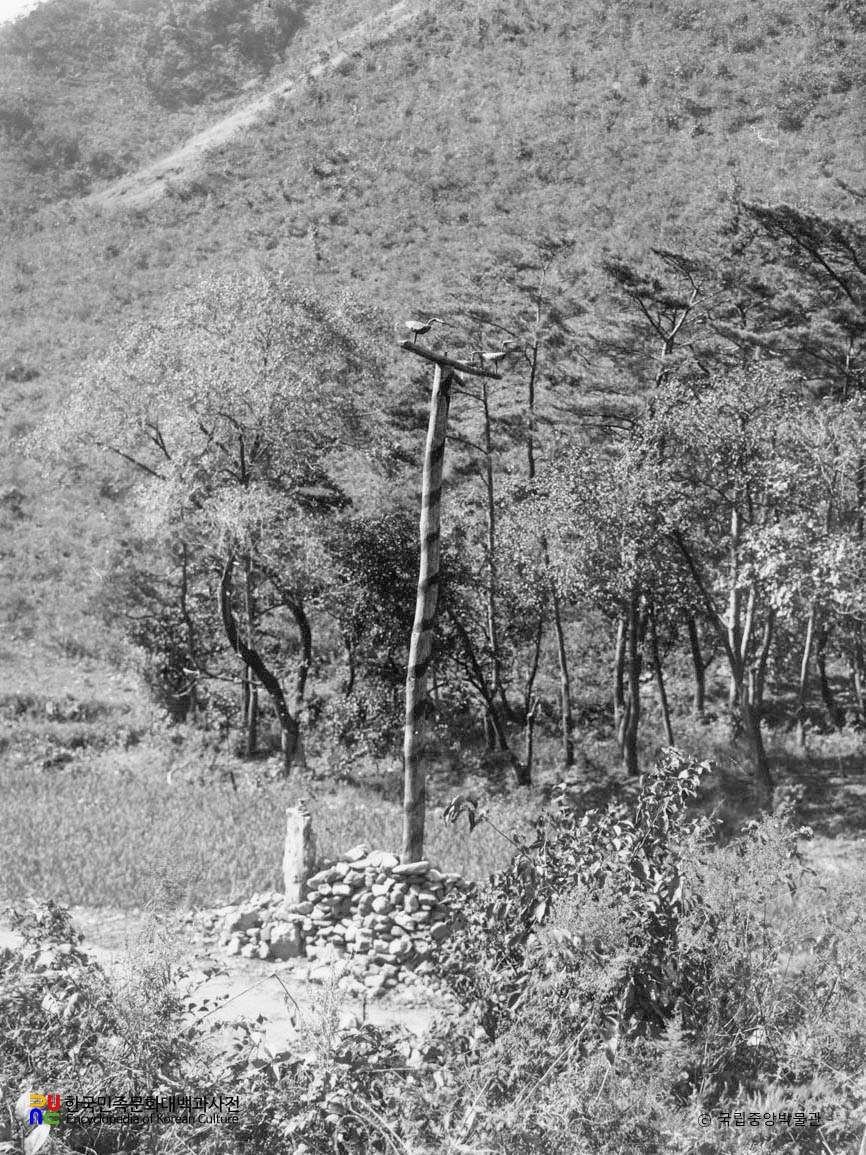 강원 평창 평안리 부근 솟대