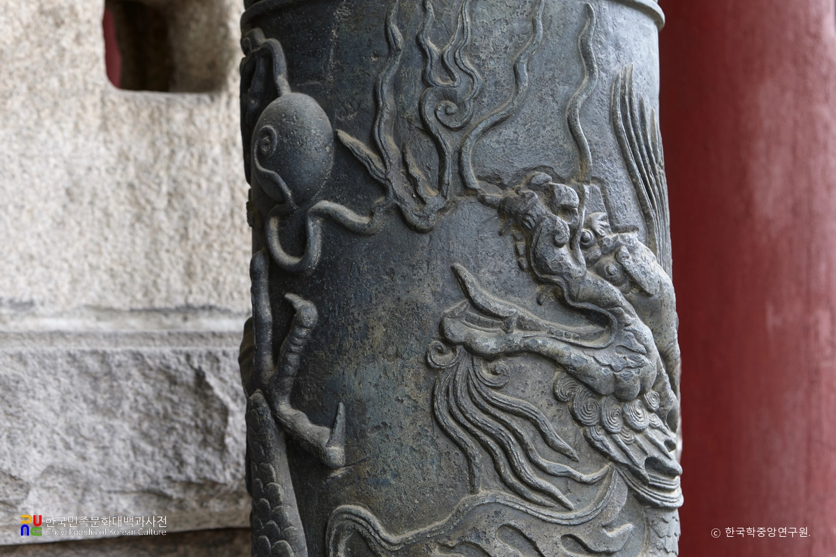 창경궁 자격루 수수통의 용문양