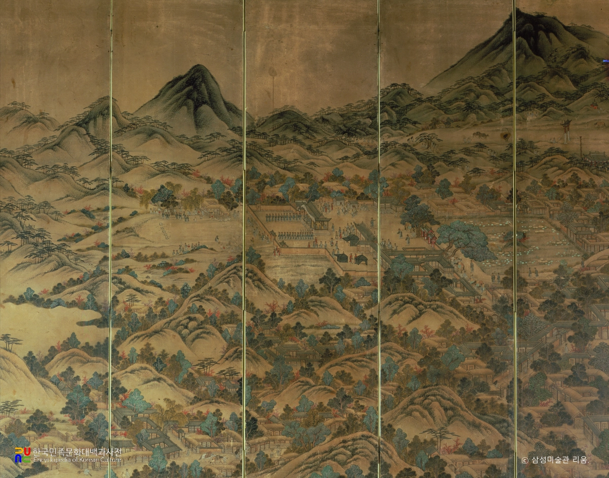 경기감영도 병풍 제8∼12폭