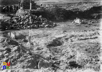 부여 가탑리 폐사지 발굴모습