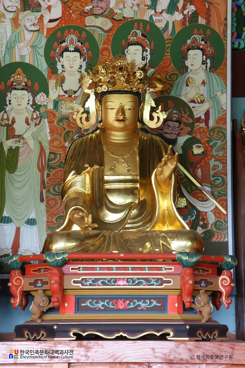 서천 봉서사 목조아미타여래삼존좌상 / 대세지보살좌상(우)