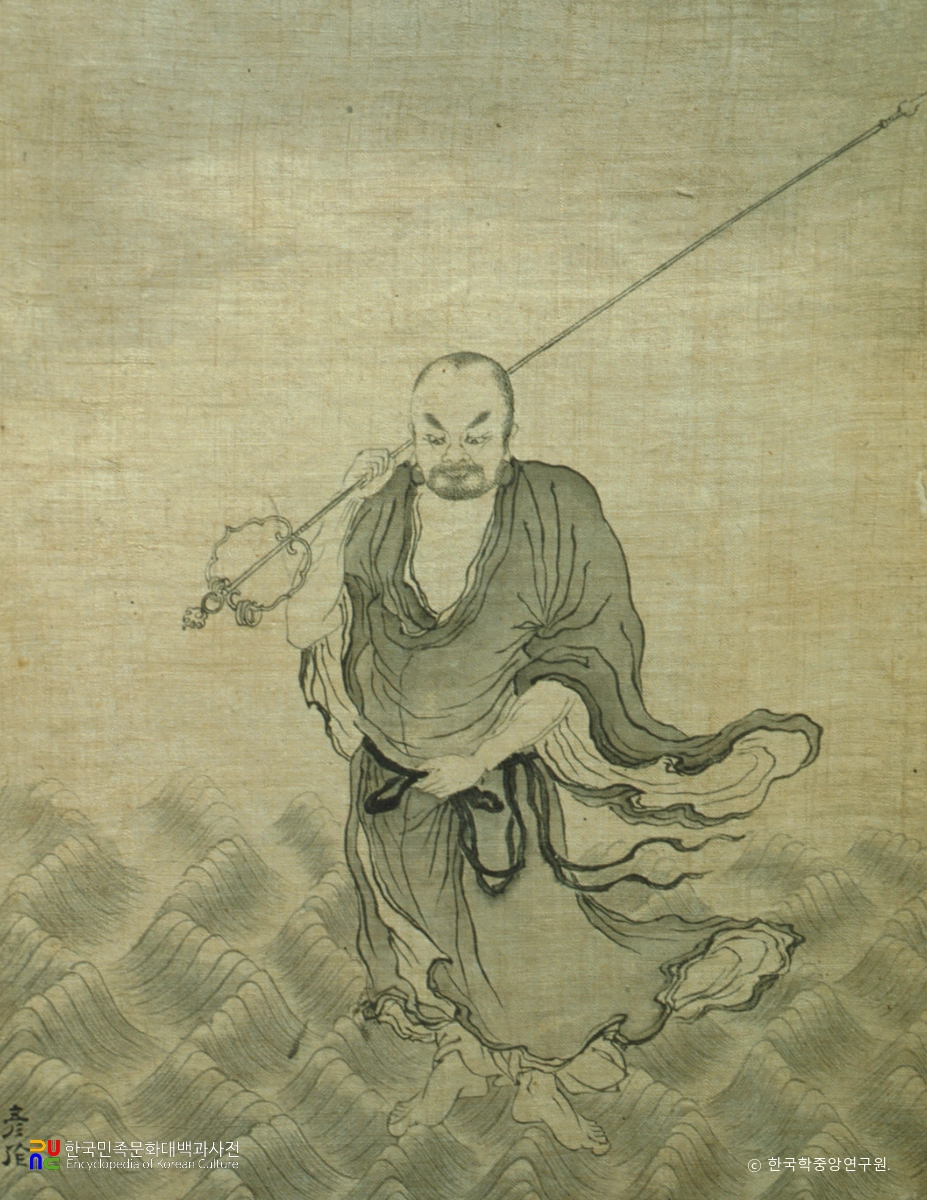 해남 윤씨 가전 고화첩 일괄 / 달마도