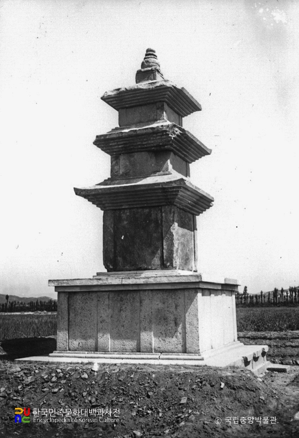 경주 천군동 동ㆍ서 삼층석탑 중 서삼층석탑 남동면