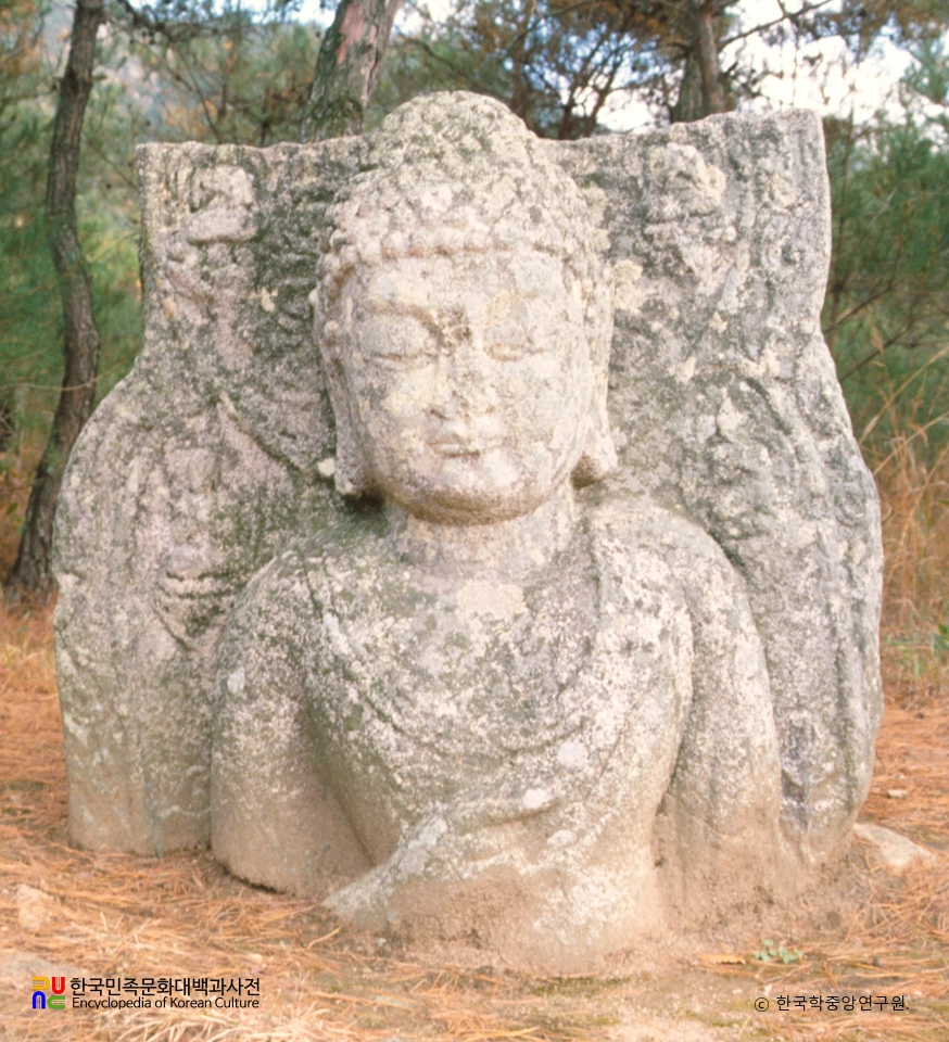 경주 남산 입곡석 불두