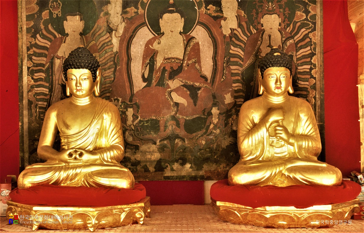 영주 비로사 석아미타 및 석비로자나불좌상