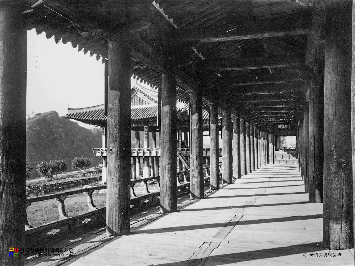 성천객사 동명관 십이루 내부와 강선루