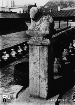 서울 경복궁 근정전 월대 십이지신상 중 양상 정측면