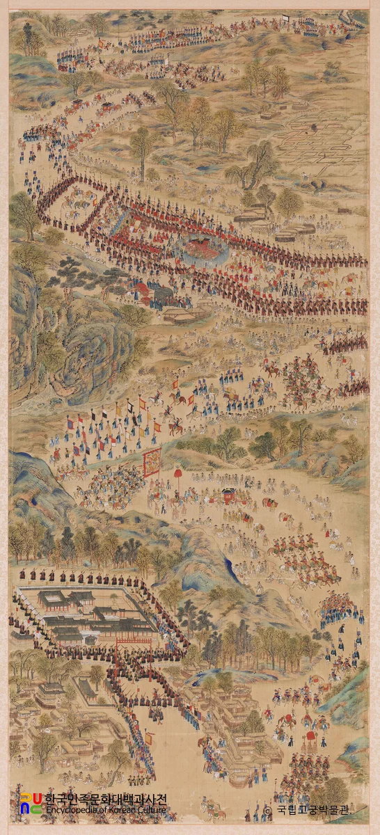 화성능행도 병풍 제2폭