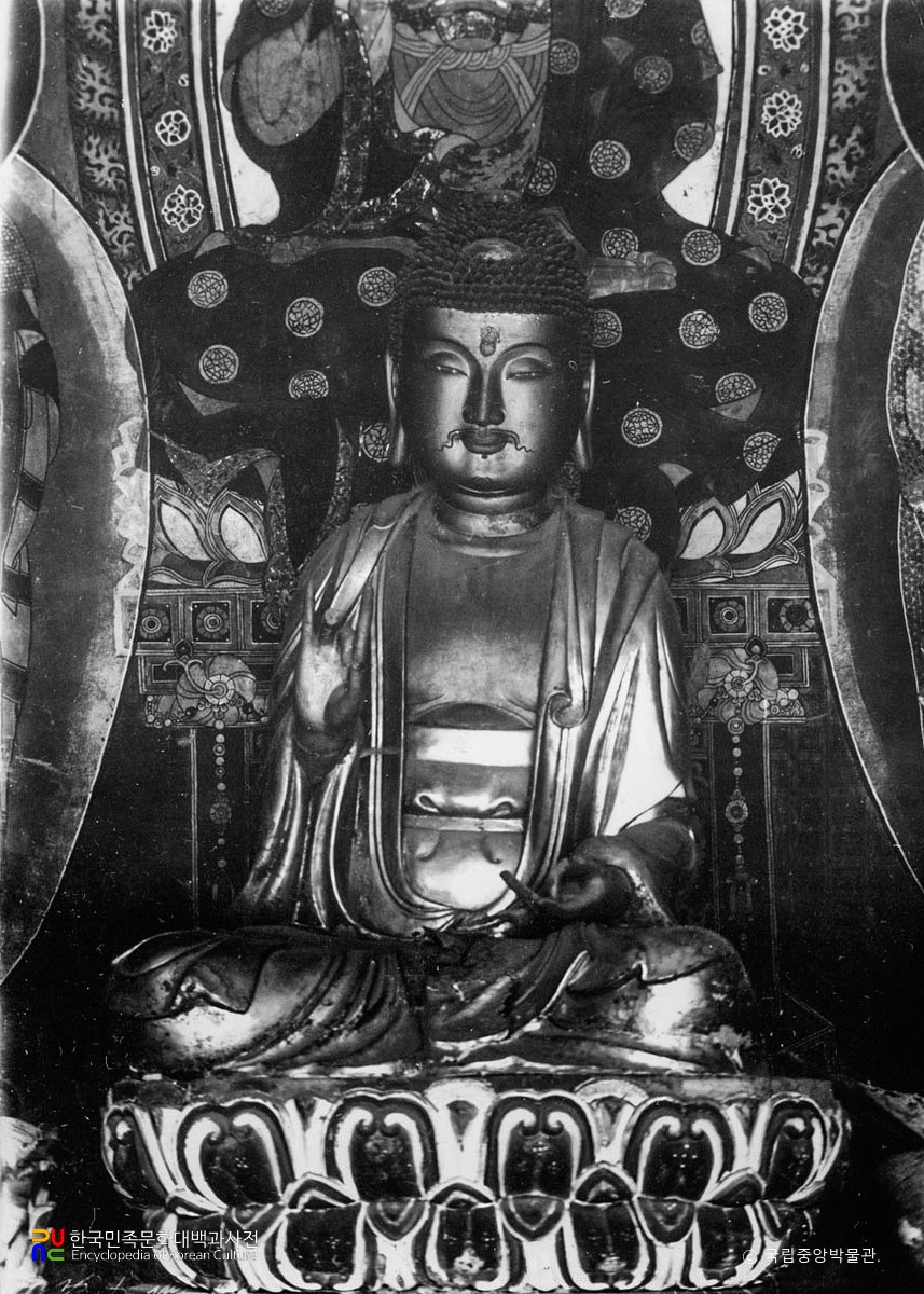 강진 무위사 극락전 본존 아미타불상