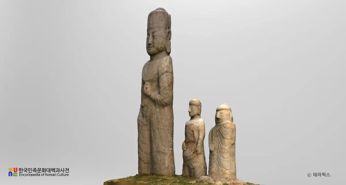 증평 남하리 석조미륵보살입상 우측면