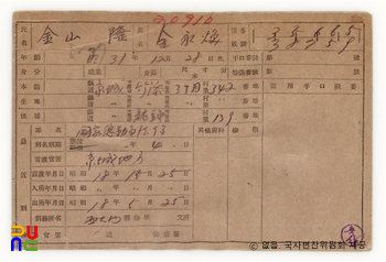 일제 주요감시대상 인물카드 김영환(金永煥)_01_후면