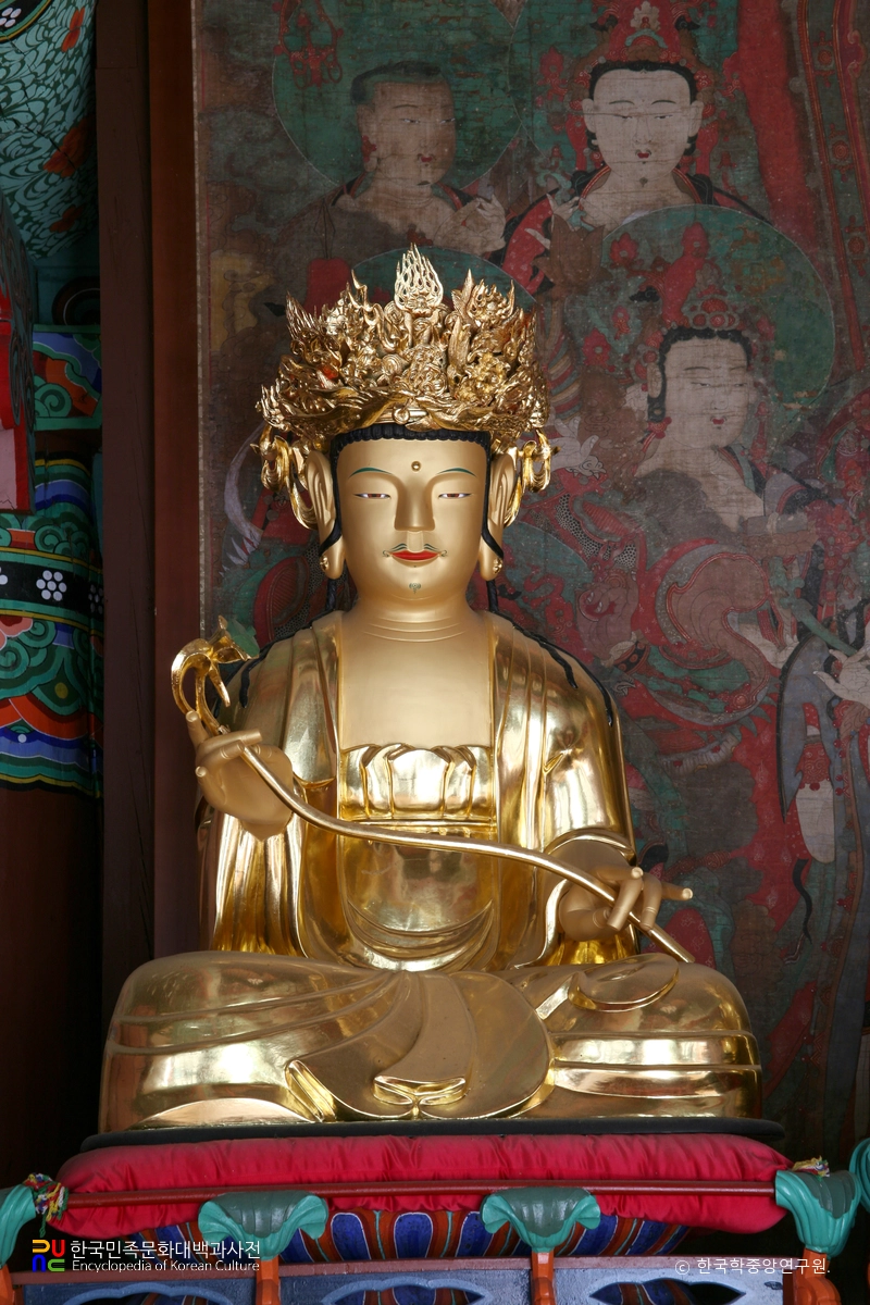 곡성 도림사 보광전 목조아미타삼존불상 / 대세지