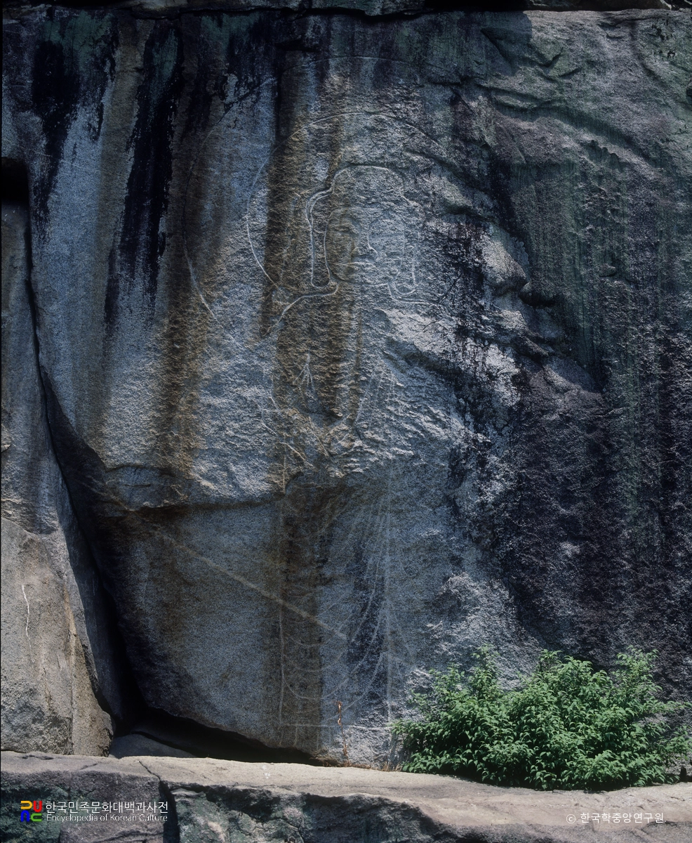 양평 상자포리 마애여래 입상