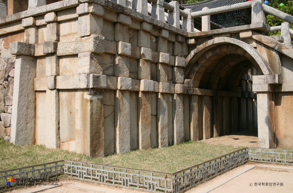 경주 불국사 가구식 석축 중 청운교와 백운교 부근 석축