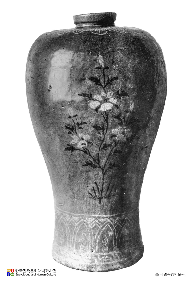 고려 도자 청자상감모란문매병