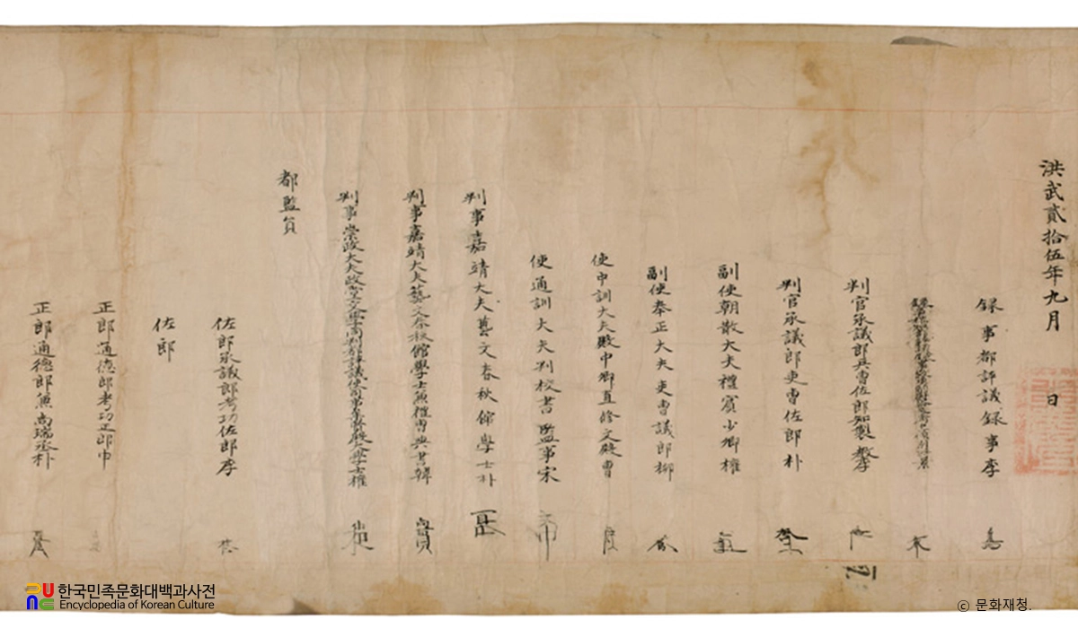 이화 개국공신녹권