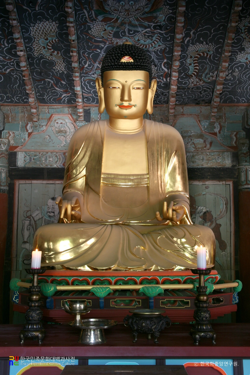 고창 선운사 영산전 목조삼존불상 / 석가