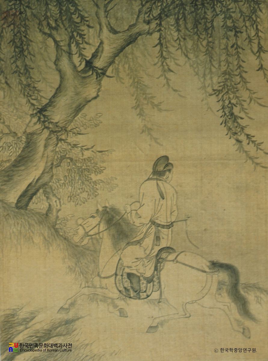 해남 윤씨 가전 고화첩 일괄 / 마상처사도