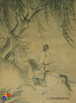 해남 윤씨 가전 고화첩 일괄 / 마상처사도