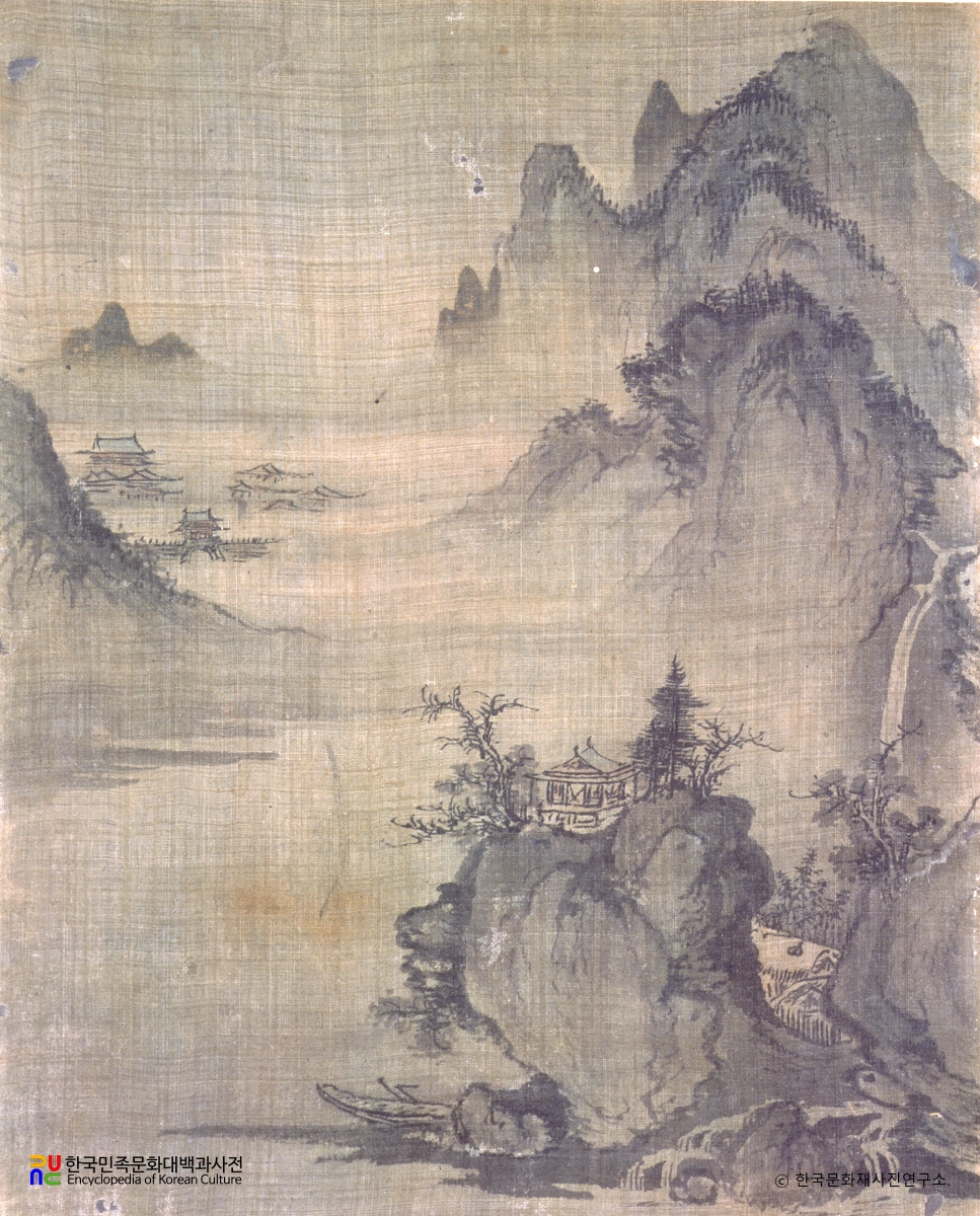 안견의 사시팔경도 중 만추