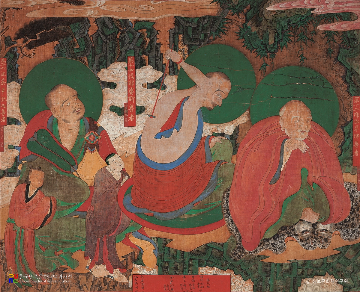 순천 송광사 응진당 십육나한탱(12·14·16존자)