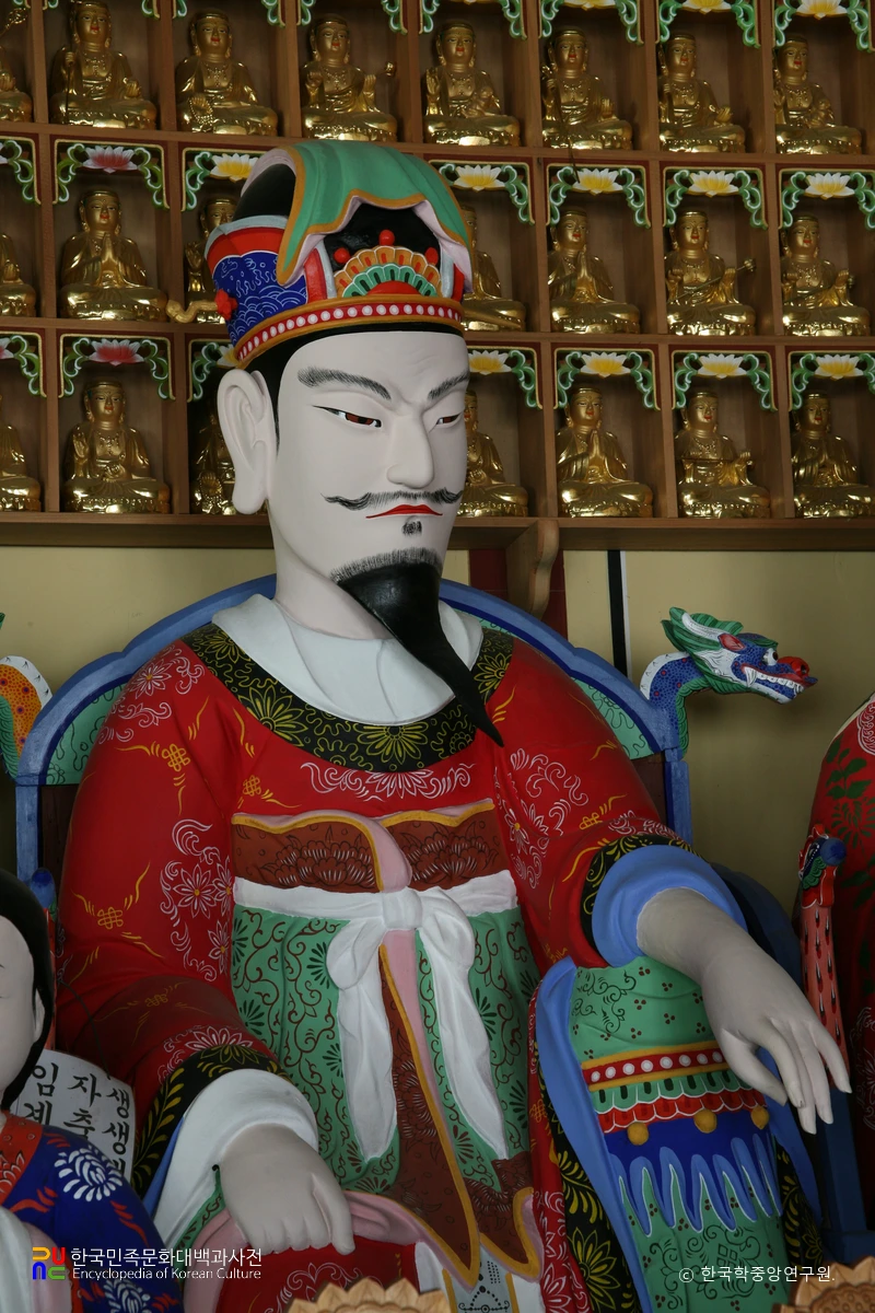 완주 송광사 명부전 소조지장보살삼존상 및 권속상 일괄