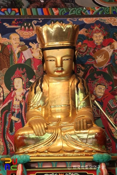 의령 수도사 석조아미타여래삼존상 중 좌협시