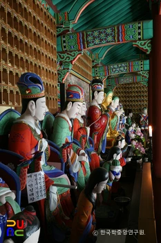 완주 송광사 명부전 소조무료 슬롯 머신 및 권속상 일괄