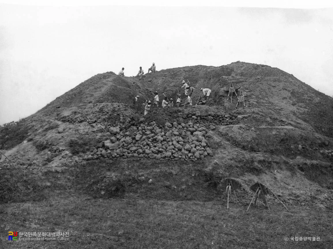 창녕 교동과 송현동 고분군 중 교동 117호분 발굴 모습