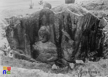 경주 굴불사지 석불상 동면
