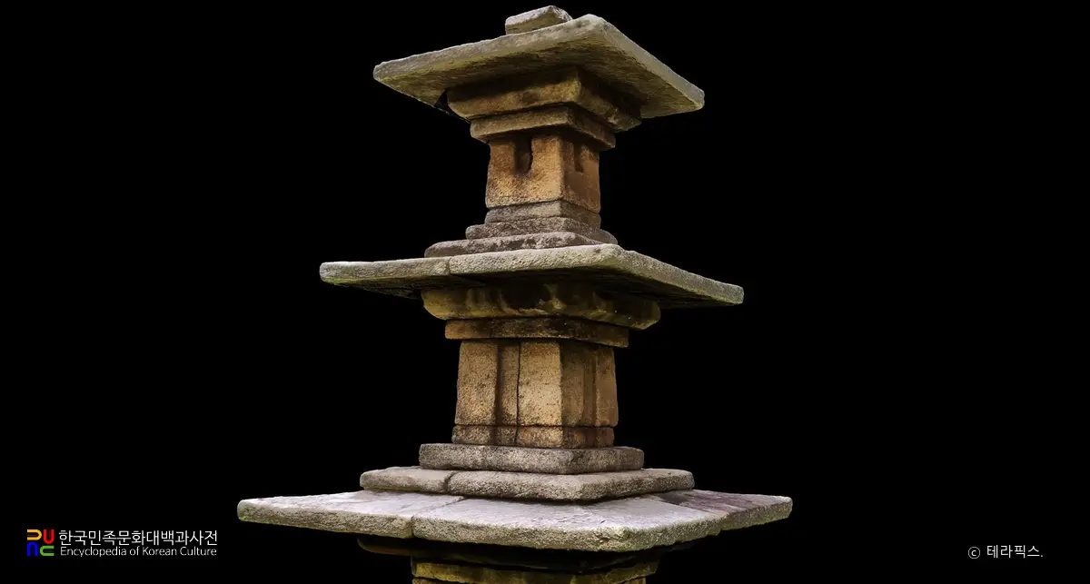 부여 장하리 삼층석탑 탑신