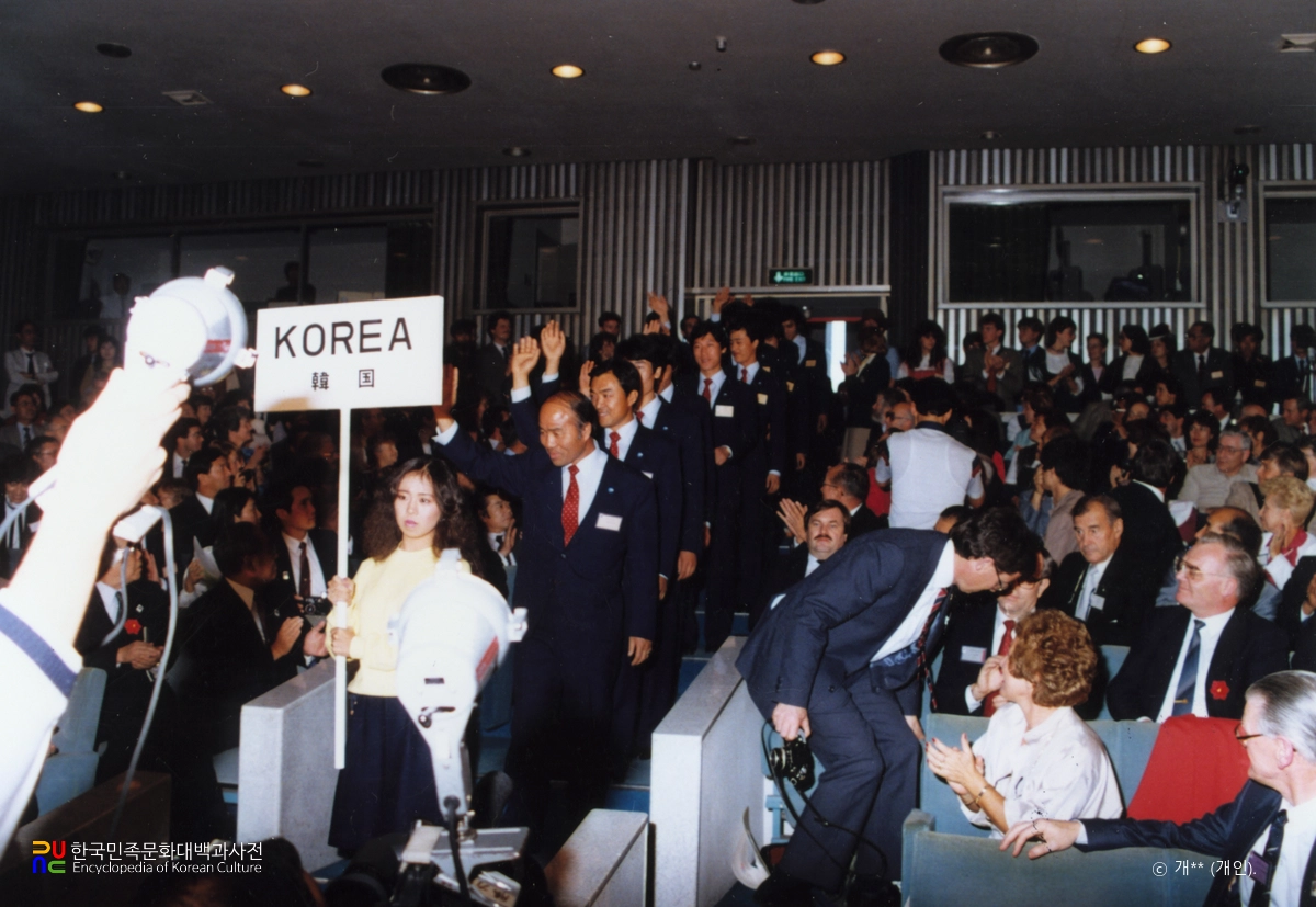 국제기능올림픽대회(28회) / 한국선수단 입장