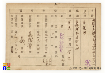 일제 주요감시대상 인물카드 강기덕(康基德)_03_후면