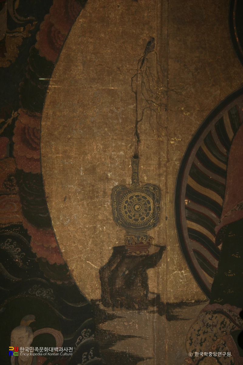 가평 현등사 수월관음도 / 정병 부분