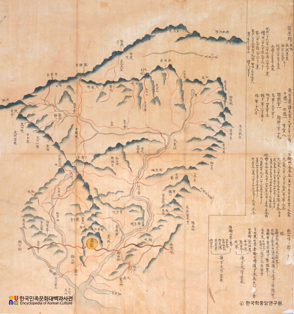 관북지도 / 고원군지도