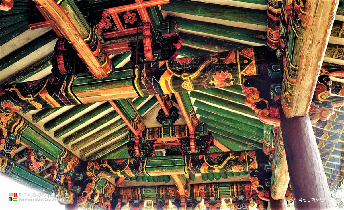 평양 전금문 내부 천장