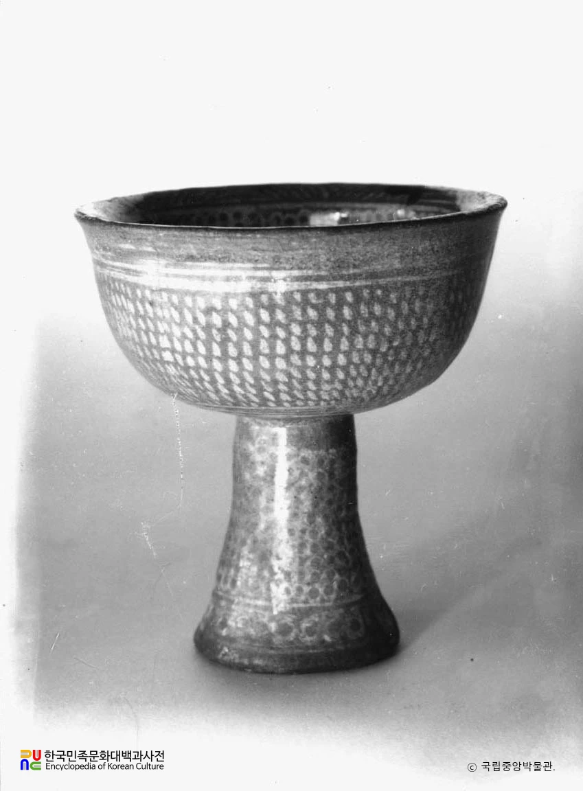 분청사기 인화문 마상배