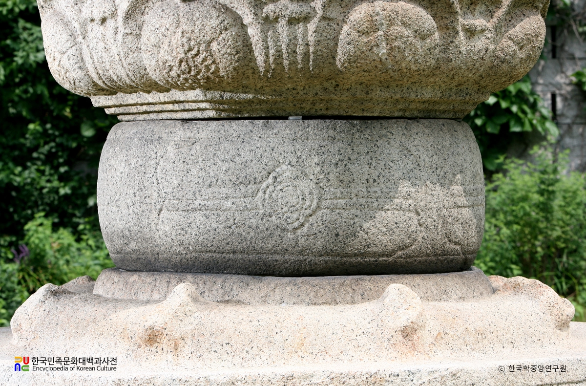 창원 봉림사지 진경대사탑 부분