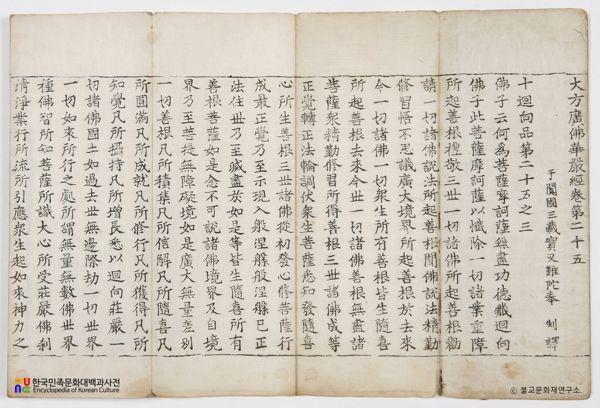 대구 동화사 목조약사여래좌상 복장전적 / 대방광불화엄경 주본 권제25